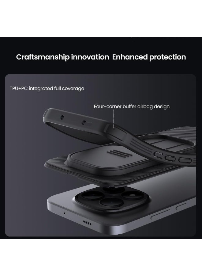 نيلكين جراب CamShield Pro لهاتف Redmi Note 15 Pro مع غطاء كاميرا منزلق، حماية من السقوط بمعايير عسكرية، غطاء Nillkin مقاوم للصدمات، جراب هاتف نحيف مضاد للانزلاق والخدوش لهاتف Redmi Note 15 Pro - Image 2